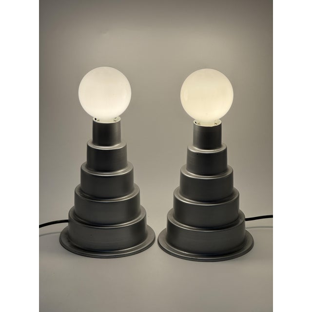 Vintage Table Lamp in Aluminum, 1970s For Sale - Image 6 of 13