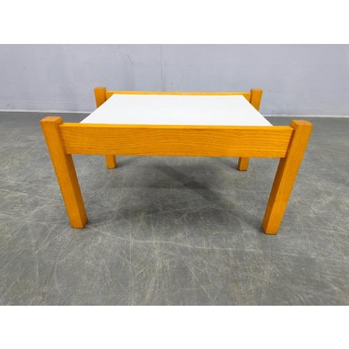 Gold Mid-Century Beech Plant Stands with Umakart Tops, 1970s, Set of 2 For Sale - Image 8 of 15