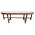 Modern Vintage Demilune Laminate Top Rattan and Brass Console Table For Sale - Image 3 of 7