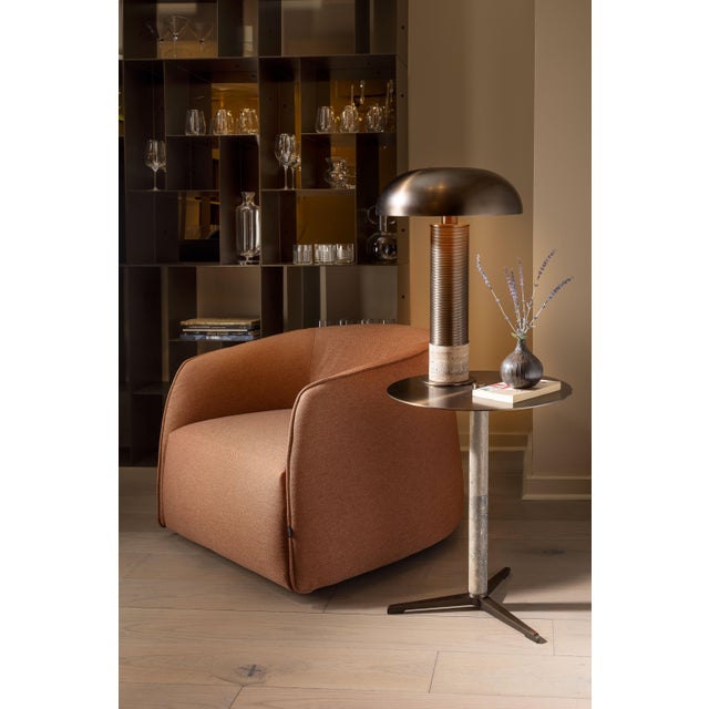 Name: Orion Bronze Lamp Size: 23"H x 16"dia Orion is our midcentury modern inspired table lamp which would be perfect on a...