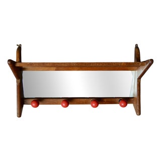 Mid-Century French Wall-Mounted Coat Rack, 1950s For Sale
