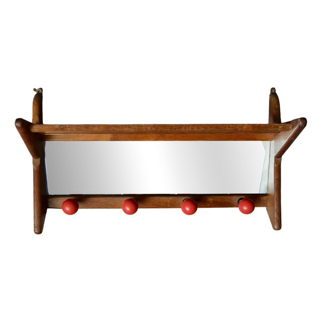 Mid-Century French Wall-Mounted Coat Rack, 1950s For Sale