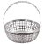 Metal Sterling Basket With Glass Liner For Sale - Image 7 of 7