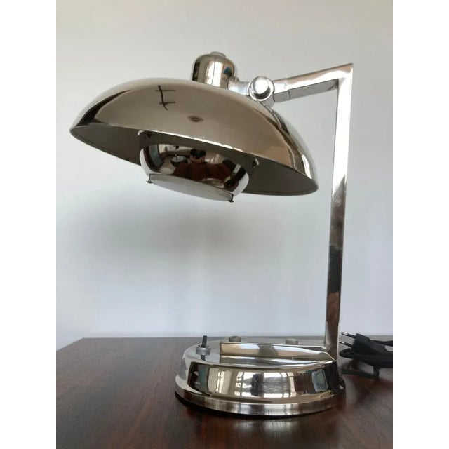 Bauhaus Table Lamp in Chrome, 1930s For Sale - Image 7 of 11