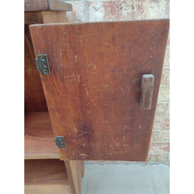 Late 20th Century Cannon Woodworks Rustic Solid Wood Two-Door Cabinet For Sale - Image 14 of 15