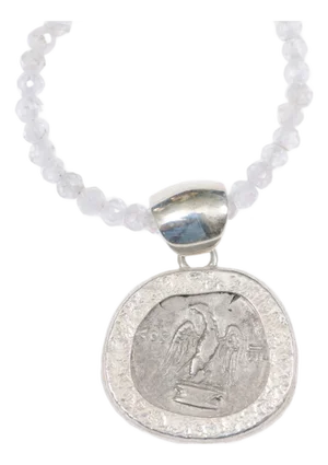 15th Century Roman Eagle Pendant W/ Silver Trim & Bail (Pendant Only)