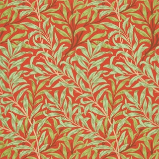 Morris & Co Willow Bough Wallpaper in Tomato/Olive - a Sample For Sale