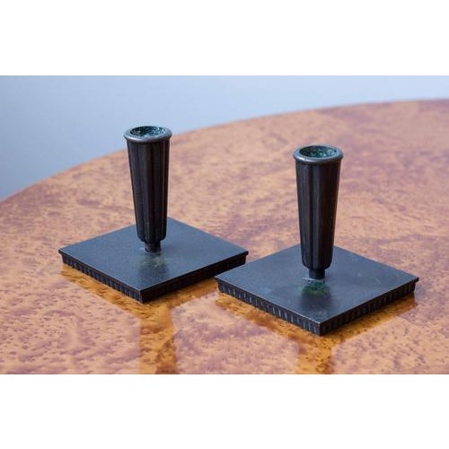 Brass Candleholders by Carl-Einar Borgstöm, Set of 2 For Sale - Image 6 of 6