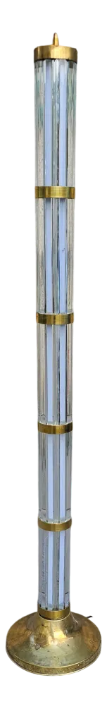 Brass and Murano Glass Floor Lamp