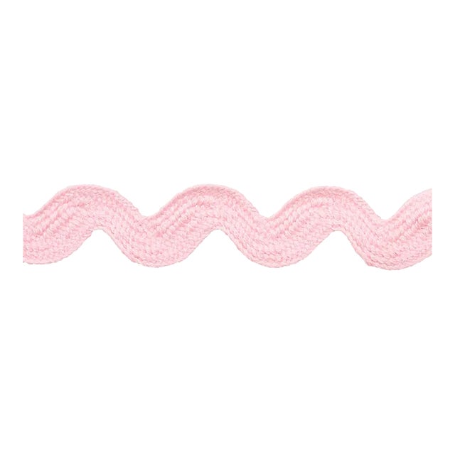 Sample - Schumacher Ric Rac Tape Medium Tape in Pale Pink For Sale