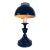 1960s Mid Century Modern Toleware Blue Desk Lamp. For Sale