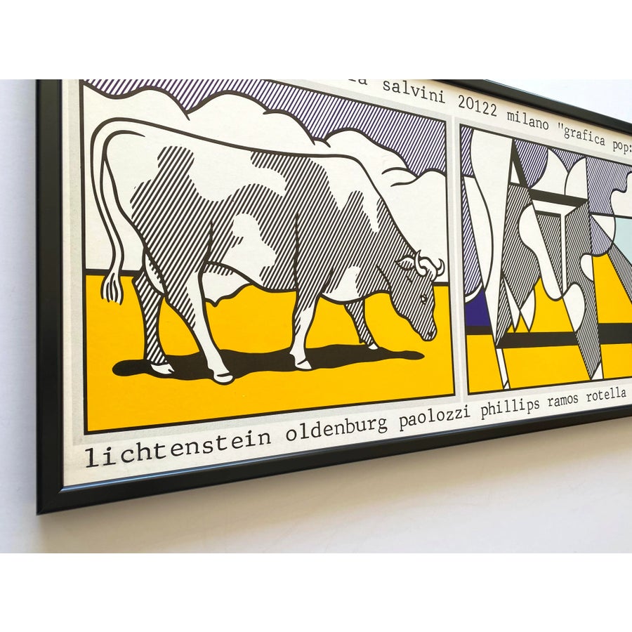 リキテンスタイン Cow Going Abstract 1985年製ポスター roy-lichtenstein-vintage-1985-