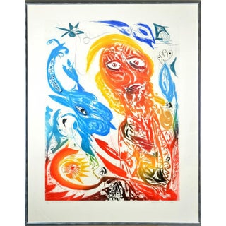 Carl-Henning Pedersen, the Dream of the Unicorn, 1992, Copper Print For Sale