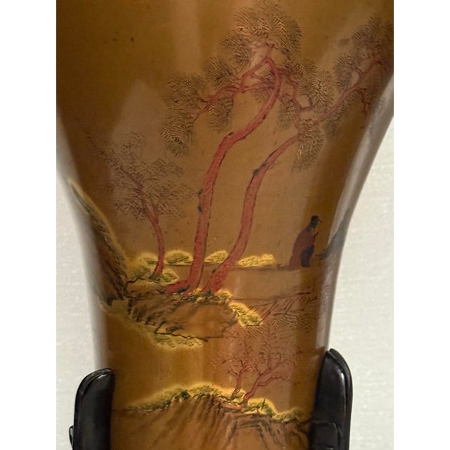 1960s Monumental "Bodiless" Lacquer Vases by Cheng Lung Chi - James Mont Style For Sale In Mobile - Image 6 of 12