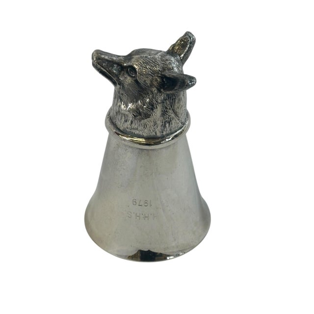Vintage Silverplate Foxhead Stirrup Cup For Sale In New York - Image 6 of 14