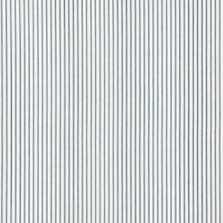 Schumacher Wellfleet Ticking Stripe Fabric in Ocean For Sale