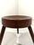 Brown Antique Rustic Wooden Tripod Stool, 1890s For Sale - Image 8 of 12