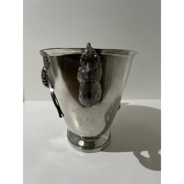 Large Cipolla Pewter Collectible Bear Wine Bucket Cooler From Gorsuch in Aspen For Sale - Image 4 of 9