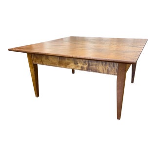 Custom Made Tiger Maple Coffee Table For Sale