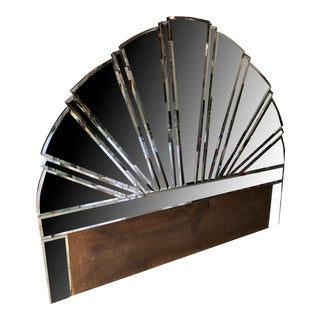 Mirrored Sunburst King Size Headboard For Sale