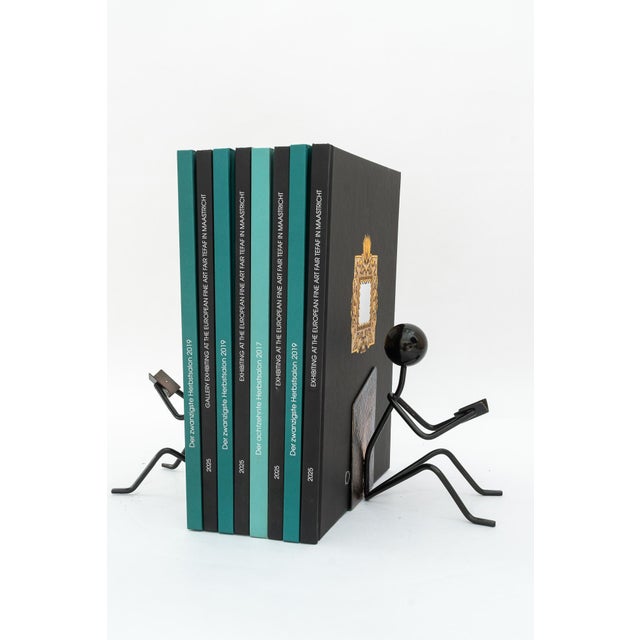 Mid-Century Modern Vintage Hammered Bookends, 1950s, Set of 2 For Sale - Image 3 of 13