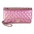 Dark Pink Iridescent Quilted Lambskin Medium Classic Double Flap Bag For Sale