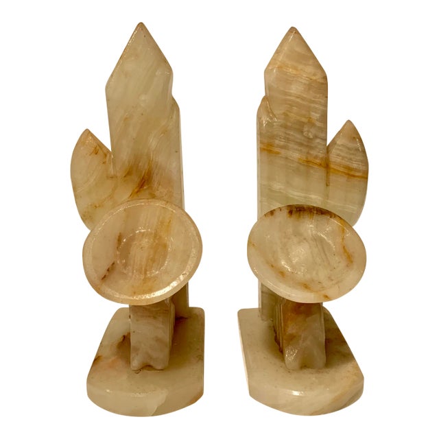 Vintage Marble/Onyx Southwest Bookends - a Pair For Sale