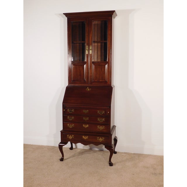Ethan Allen Ethan Allen Georgian Court 2 Piece Cherry Locking Secretary Desk For Sale - Image 4 of 14