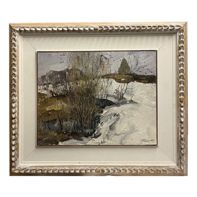 Leonid Vaichilia, Thawing, Oil on Cardboard, 1965 For Sale