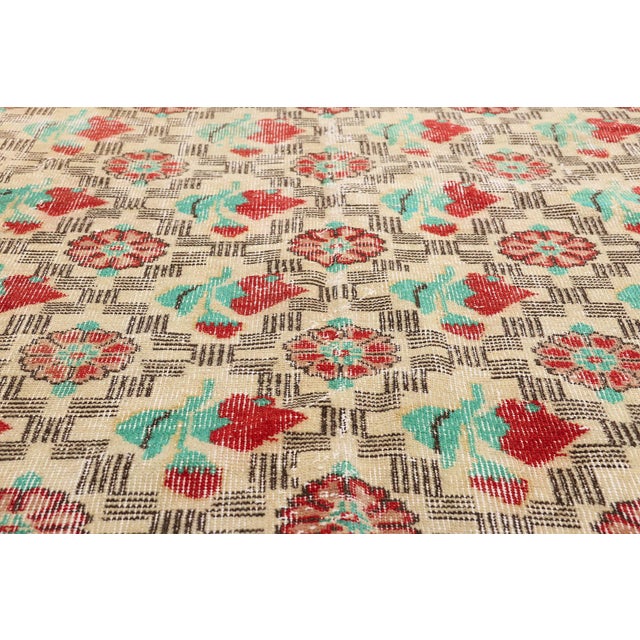 Mid 20th Century Zeki Muren Vintage Turkish Sivas Rug, 07'05 X 10'04 For Sale - Image 5 of 10