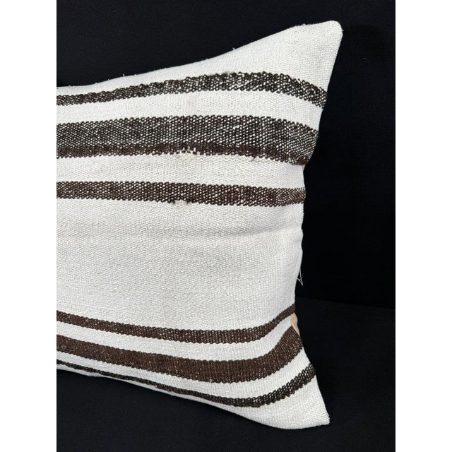 Turkish Hemp Pillow Cushion Natural Beige Brown Pillow Cushion Cover 24"x24" #30385 Enhance your home decor with our Kilim...
