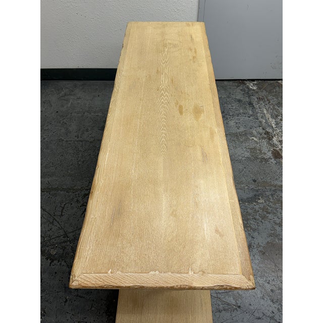 2010s Restoration Hardware 15th C. Dual-Baluster Oak Console Table For Sale - Image 5 of 12