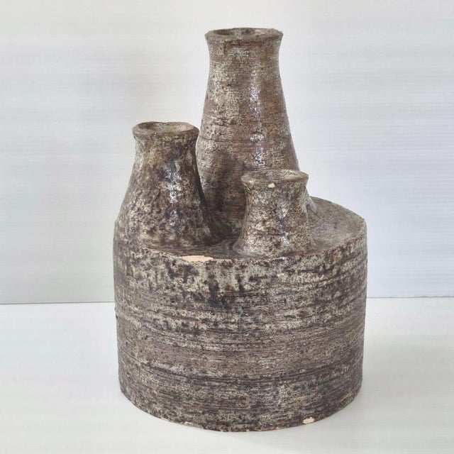 Vintages Stoneware Trilobe Vase from La Borne, 1960s For Sale - Image 11 of 11