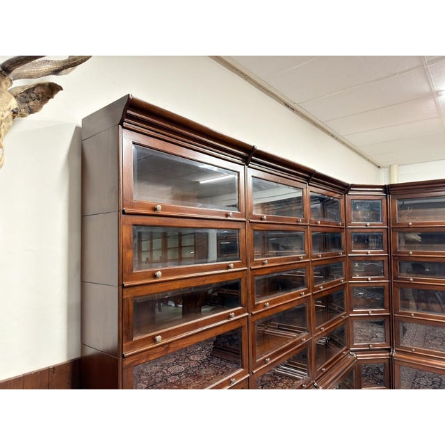 Metal Vintage English Corner Bookcase For Sale - Image 7 of 18