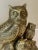 Vintage Brass Owl Family Perched on Log Branches Figurine Sculpture. 7 1/4” height. 6 1/2” width. 3 1/2” depth.