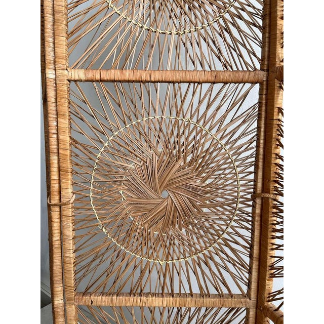Rattan Sunburst Room Divider from Rohe Noordwolde, 1960s For Sale - Image 10 of 16