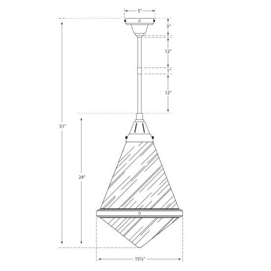 Visual Comfort Thomas O'Brien for Visual Comfort Signature Gale Large Pendant in Hand-Rubbed Antique Brass with Seeded Glass For Sale - Image 4 of 4
