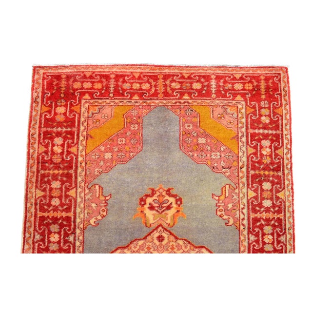 Textile Early 20th Century Antique Turkish Rug - 3'7" X 6'3" For Sale - Image 7 of 14