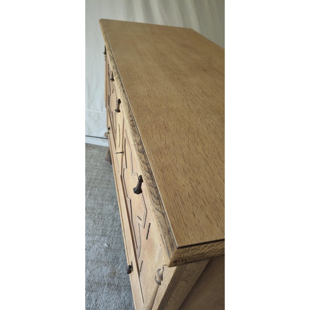 Wood Early 1900s Architectural Natural Tiger Oak Statement Storage For Sale - Image 7 of 10
