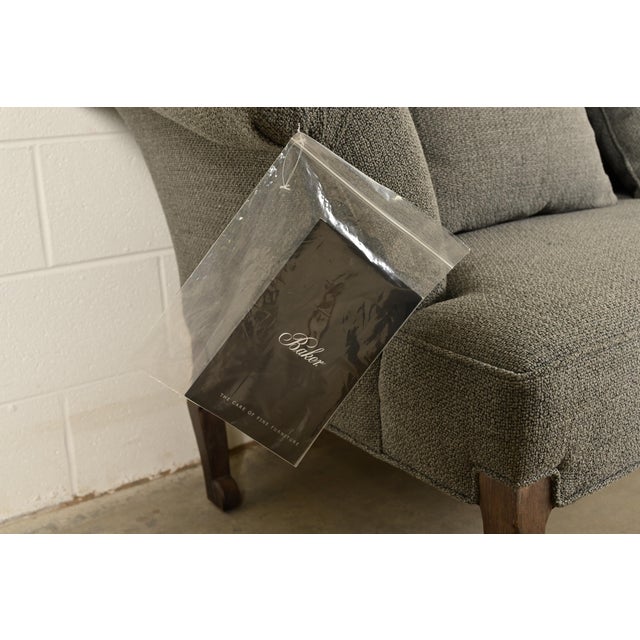 Baker Furniture English Regency Rolled Arm Sofa of Loveseat For Sale - Image 13 of 15