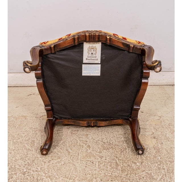 Pair of Southwood Louis XV Style Fauteuil Carved Armchairs For Sale - Image 17 of 18