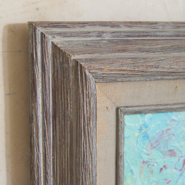Mid-Century Modern Vintage Oil on Canvas Abstract Expressionist Painting For Sale - Image 3 of 8