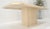 Angelo Mangiarotti Solid Travertine Single Pedestal Base 40x80 Italian Dining Table MINT For Sale - Image 4 of 16