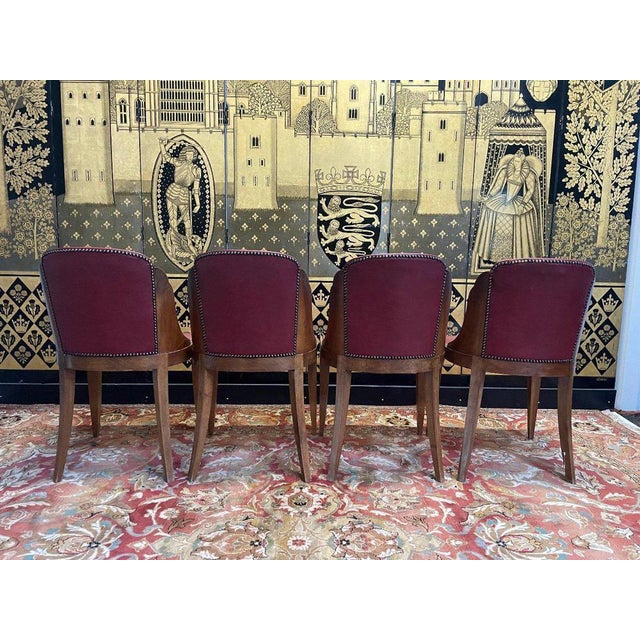 Art Deco Gondola Chairs, Set of 4 For Sale - Image 4 of 11