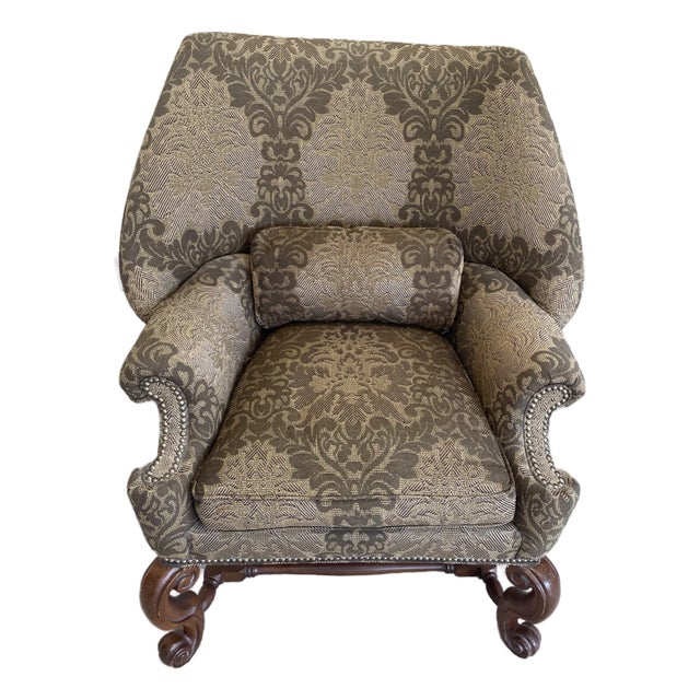 Ferguson Copeland Custom Wing Back Chair For Sale