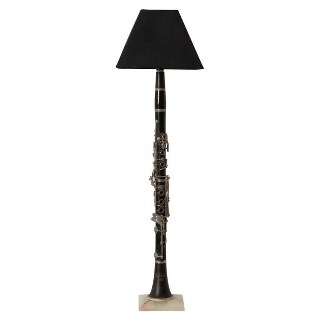 Black Vintage Corton Clarinet as Custom Table Lamp For Sale - Image 8 of 8