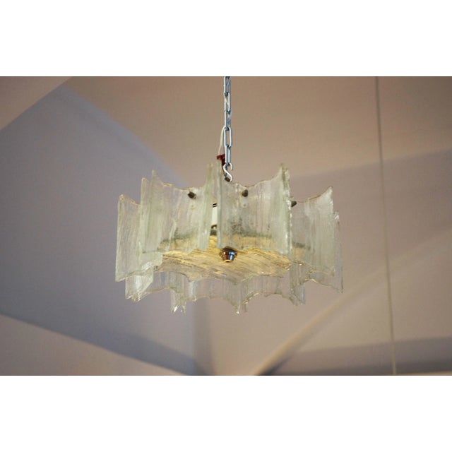 Kalmar Ice Glass Chandelier from J.T. Kalmar For Sale - Image 4 of 13