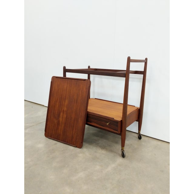 Wood Vintage Mid Century Modern Teak Trolley / Cart by White & Newton For Sale - Image 7 of 10