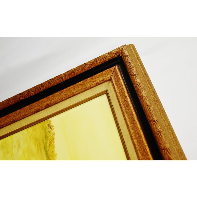 Framed Oil on Canvas Board Landscape Painting Artist Signed Chairish