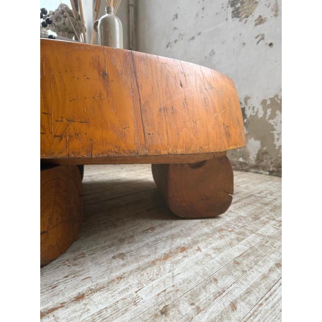 Brutalist Log Coffee Table, 1950s For Sale - Image 4 of 18